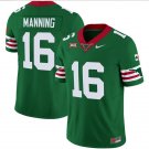 Arch Manning Jersey #16 Texas Longhorns Mexico Vapor College Football Green