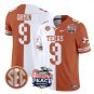 Jerrick Gibson Jersey #9 Texas Longhorns Peach Bowl Patch Vapor Split