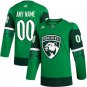 Florida Panthers St. Patrick's Day Authentic Custom Jersey - Kelly Green