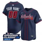 Custom Atlanta Braves Jersey Name Number Speedway Classic Stitched Navy