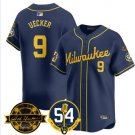 Bob Uecker Jersey #9 Milwaukee Brewers 2025 Bob Uecker, 54 Seasons Brewers Navy