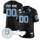 Custom North Carolina Tar Heels Jersey Name and Number Football Stitched Black