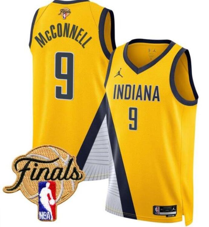 T.J. McConnell Jersey #9 Indiana Pacers 2025 Finals Swingman Stitched Statement