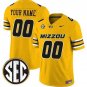 Custom Missouri Tigers Jersey Name and Number College Football Gold Vapor