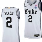 Men's Cooper Flagg Jersey #2 Duke Blue Devils College Basketball White