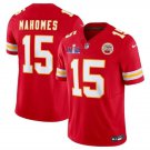 Men's Kansas City Chiefs 15 Patrick Mahomes Red 2024 Super Bowl LVIII Jersey