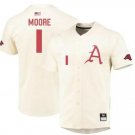 Robert Moore Jersey Arkansas Razorbacks Baseball NCAA College Cream Alumni #1