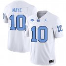 Men's Drake Maye Jersey #10 North Carolina Tar Heels Vapor College White