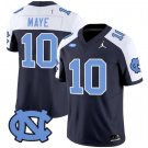 Men's Drake Maye Jersey #10 North Carolina Tar Heels Vapor Limited College Navy