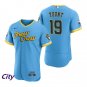 Men's Brewers #19 Robin Yount Flex City Connect Jersey Powder Blue