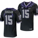 Men's TCU Horned Frogs Max Duggan Jersey Alternate College Black Replica #15