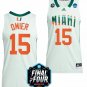 Norchad Omier Jersey Miami Hurricanes 2023 NCAA Final Four White College