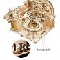 3D Wooden Puzzle Building Kits Mechanical Model Marble Run Set with 4 Balls Creative STEM Toy