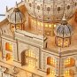 3D Wooden Puzzle House Royal Castle Taj Mahal With Light Assembly Decor Toy