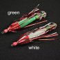 5PCS Glow Squid Jig Hook Squid Umbrella Hook Shrimp Fishing Lures Saltwater, White
