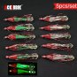 5PCS Glow Squid Jig Hook Squid Umbrella Hook Shrimp Fishing Lures Saltwater, Green