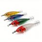 10PCS Set 8cm/5.7g Shrimp Fishing Lures Luminous Squid Jig Hook Sea Fishing Accessories