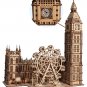 3D Wooden Puzzle Big Ben Model Kits Desktop Clock Building BlocksGift Home Decor