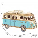 3D Wooden Puzzle Sailing Toy For Children Gift Merry Christmas, Blue Campervan 226PCS