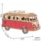 3D Wooden Puzzle Sailing Toy For Children Gift Merry Christmas, Red Campervan 226PCS