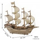 3D Wooden Puzzle Sailing Toy For Children Gift Merry Christmas, Merchant Ship 78PCS