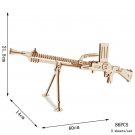 3D Wooden Puzzle Sailing Toy For Children Gift Merry Christmas, Light Machine Gun 86PCS