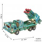 3D Wooden Puzzle Sailing Toy For Children Gift Merry Christmas, Missile Vehicle 312PCS