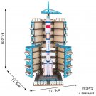3D Wooden Puzzle Sailing Toy For Children Gift Merry Christmas, Long March Rocket 252PCS