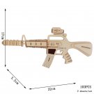Wooden Assembly Puzzle 3D Toy Gun Cannot Shoot Educational Gift, Model Carbine 15