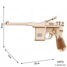 Wooden Assembly Puzzle 3D Toy Gun Cannot Shoot Educational Gift, Model Mauser