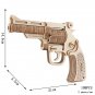 Wooden Assembly Puzzle 3D Toy Gun Cannot Shoot Educational Gift, Model S W M19 Bulldog