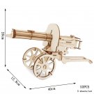 Wooden Assembly Puzzle 3D Toy Gun Cannot Shoot Educational Gift, Model Heavy Machine Gun