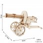 Wooden Assembly Puzzle 3D Toy Gun Cannot Shoot Educational Gift, Model Heavy Machine Gun