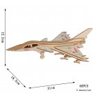 Wooden Jigsaw 3D Puzzle Handmade Assemble Painting Airplane Toy Model J10 Fighter