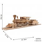 3D Wooden Puzzle Streetcar Steam Train Retro Assembly Toy Desk Decor Gift