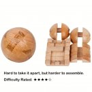 Unlock Your Mind with This Classic Wooden Puzzle Lock Brain Teaser Magic Ball Intelligence Game
