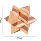 Wooden Lock Lu Ban Lock IQ Educational Toy Kid 3D Puzzles Game Unlock, Octagonal Ball