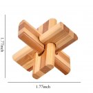 Wooden Lock Lu Ban Lock IQ Educational Toy Kid 3D Puzzles Game Unlock, Tee Lock