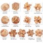 Wooden Lock Lu Ban Lock IQ Educational Toy Kid 3D Puzzles Game Unlock, Fourteen Barrels