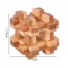 Wooden Lock Lu Ban Lock IQ Educational Toy Kid 3D Puzzles Game Unlock, Cage Lock