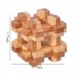 Wooden Lock Lu Ban Lock IQ Educational Toy Kid 3D Puzzles Game Unlock, Cage Lock