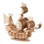 3D Sailboat Wooden Puzzle Toy Assembly Craft Gifts Desktop Decoration Home, Large