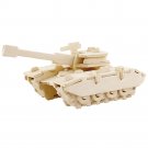 3D Wood Puzzle Toy Military Vehicle Model Set Creative Assembled Education Gift, Tank