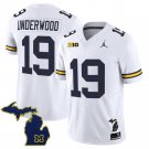 Bryce Underwood Jersey #19 Michigan Wolverines 2025 Limited V2 Stitched White