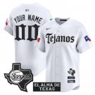 Custom Texas Rangers Jersey Mexico Tejano Barrio Style Vapor Limited Stitched