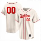 Custom Georgia Bulldogs Baseball Cream Full Button Jersey All Stitched