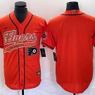 Men's Philadelphia Flyers Blank Orange Cool Base Baseball Jersey
