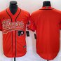 Men's Philadelphia Flyers Blank Orange Cool Base Baseball Jersey
