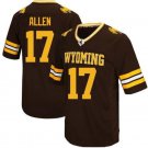 Men's Wyoming Cowboys #17 Josh Allen College Football Jersey Brown
