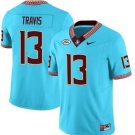 Men's Florida State Seminoles #13 Jordan Travis Teal Stitched Jersey